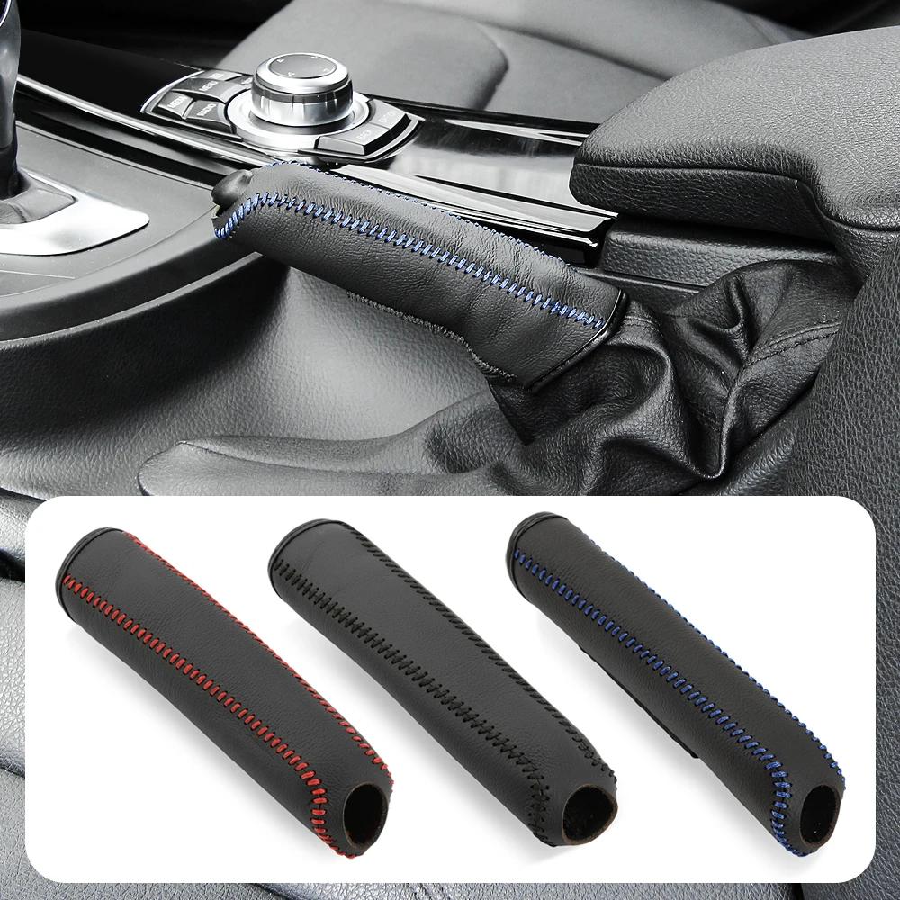 Leather Car Gear head cover Handbrake Grips Protective Sleeve For KIA K2 K5 KX5 Rio 4 Sportage Leather Auto Accessor